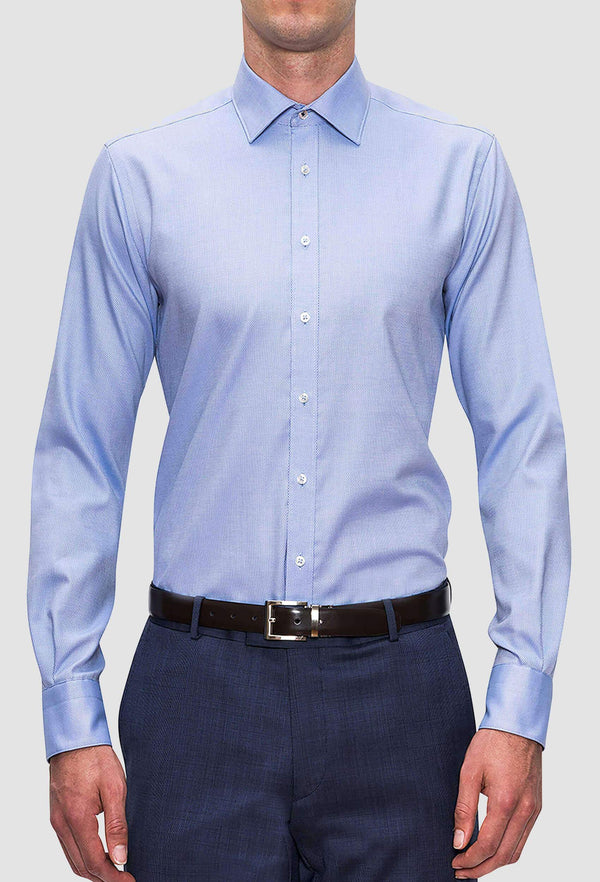Joe Black slim fit pioneer shirt in blue pure cotton