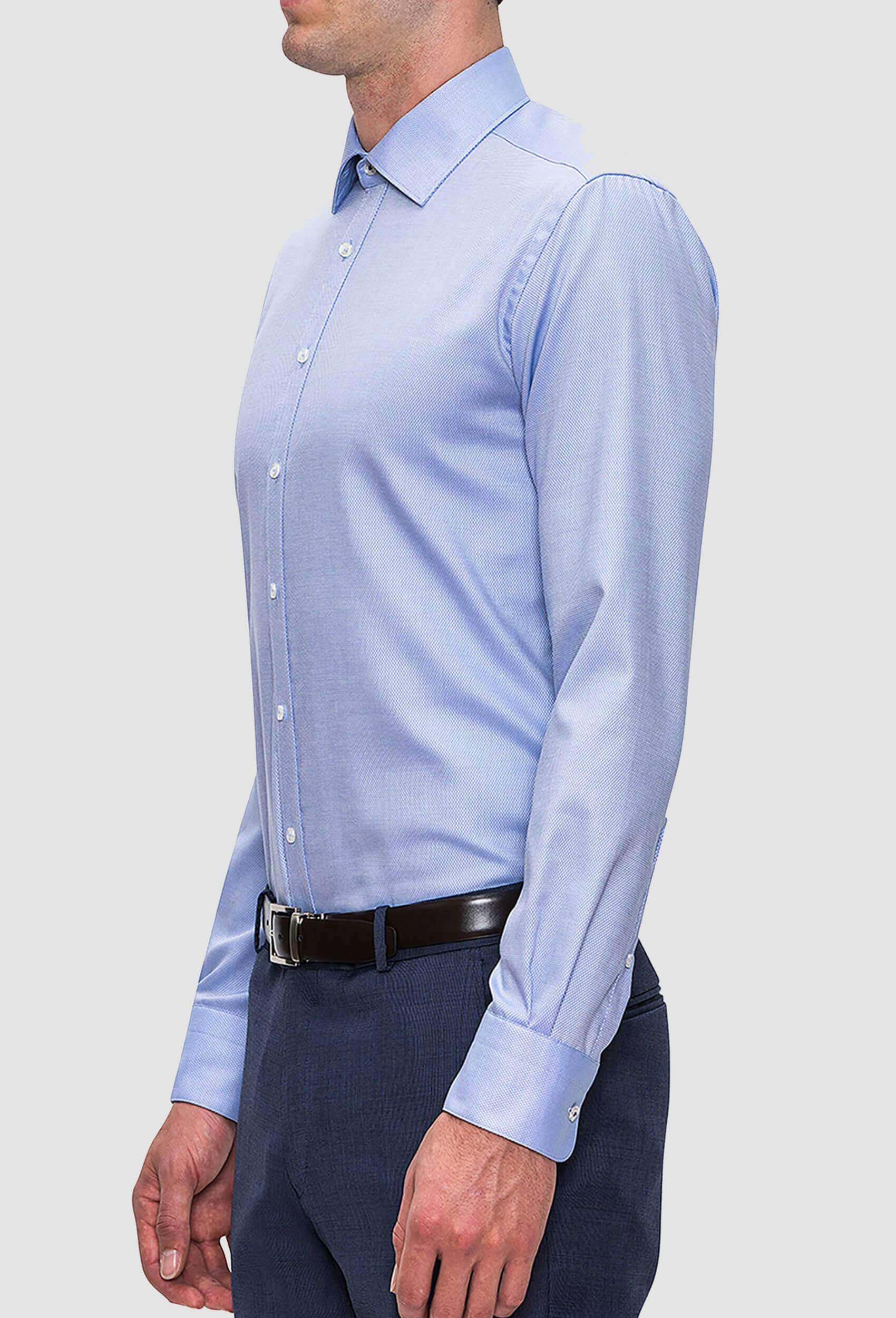 Joe Black slim fit pioneer shirt in blue pure cotton