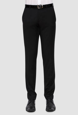mens suit trouser by joe black - black pure wool razor trouser 