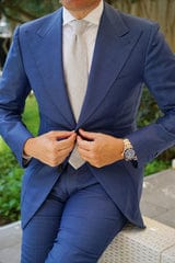 OTAA - light grey herringbone linen necktie