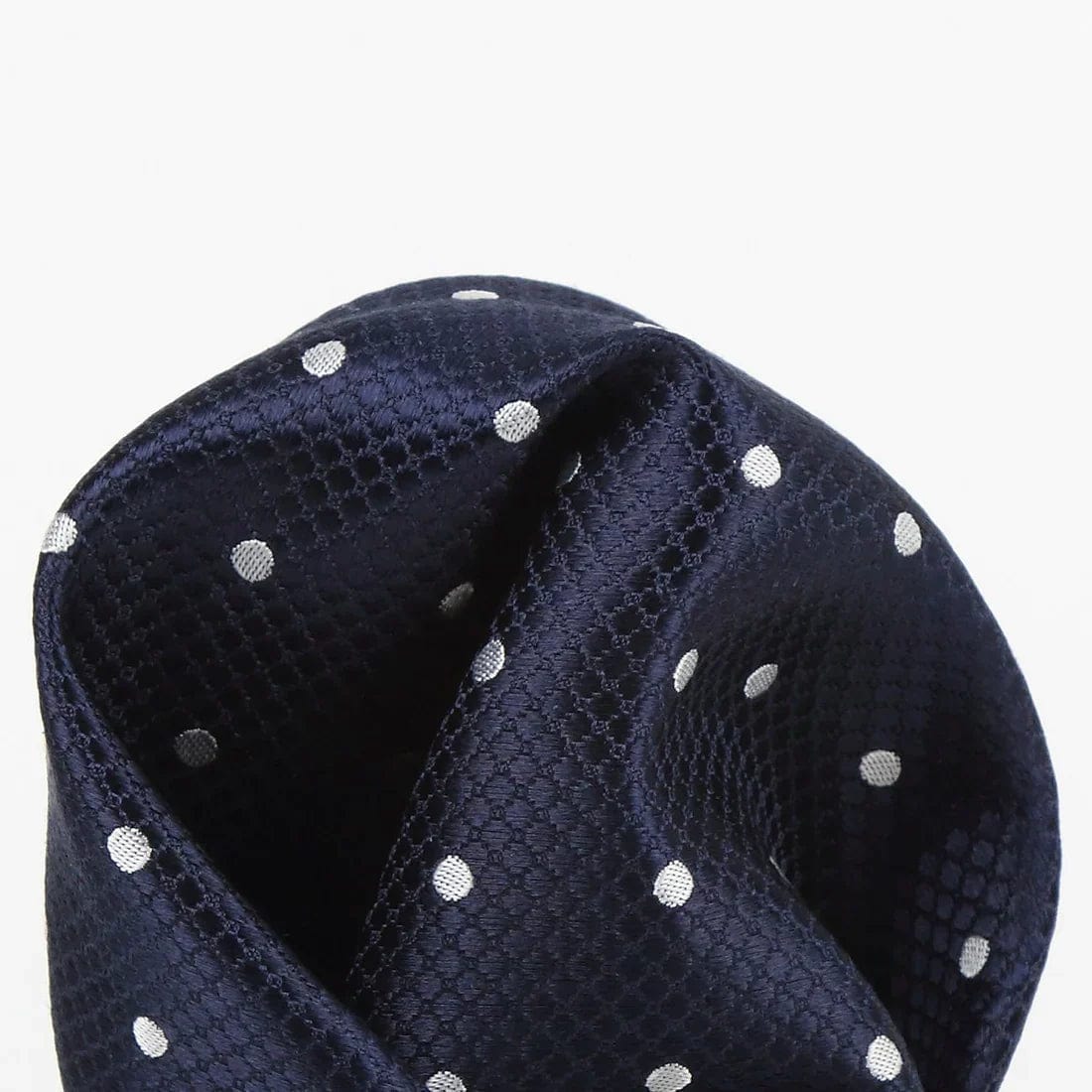 M19546H James Adelin Mens Silk Polka Dot Square Weave Pocket Square