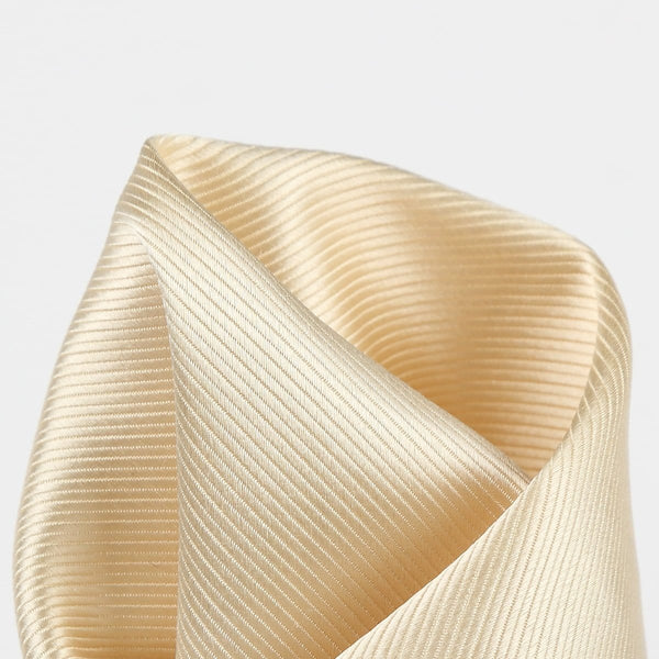 James Adelin Twill Weave Luxury Pure Silk Pocket Square Ivory