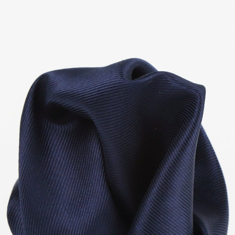 James Adelin Twill Weave Luxury Pure Silk Pocket Square Navy