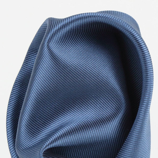 James Adelin Twill Weave Luxury Pure Silk Pocket Square Slate