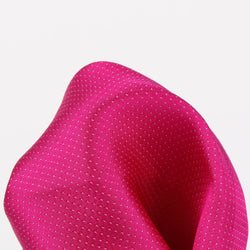 James Adelin Pin Point Satin Weave Pure Silk Pocket Square Magenta