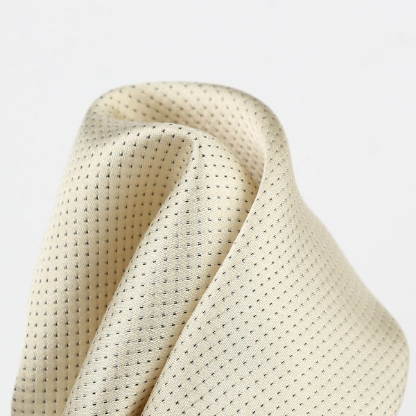 James Adelin Pin Point Satin Weave Pure Silk Pocket Square Ivory