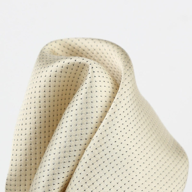 James Adelin Pin Point Satin Weave Pure Silk Pocket Square Ivory