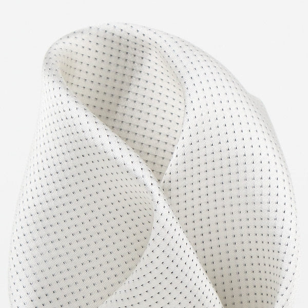 James Adelin Pin Point Satin Weave Pure Silk Pocket Square Off-White