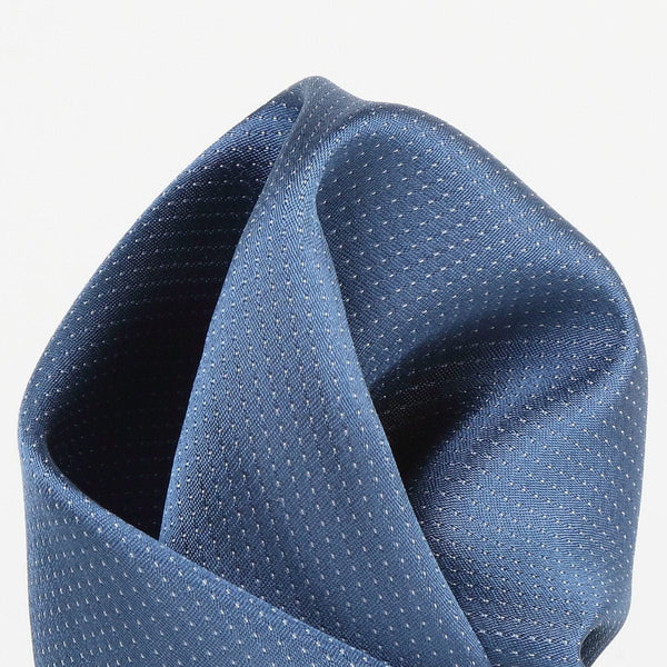 James Adelin Pin Point Satin Weave Pure Silk Pocket Square Slate