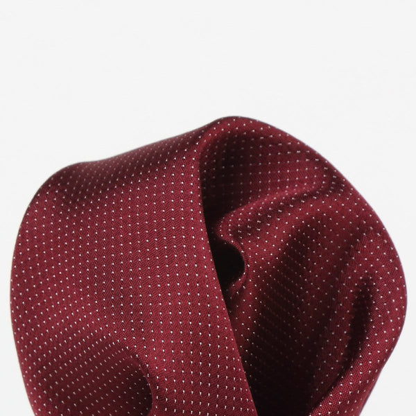 James Adelin Pin Point Satin Weave Pure Silk Pocket Square Burgundy