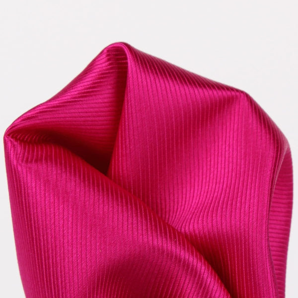 James Adelin Twill Weave Pure Silk Pocket Square Magenta