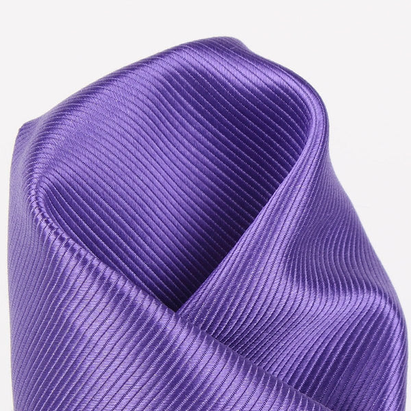 James Adelin Twill Weave Luxury Pure Silk Pocket Square Purple