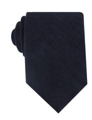 OTAA - marine dark navy blue twill linen necktie