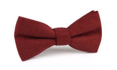 OTAA - maroon slub linen bow tie