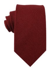 OTAA - maroon slub linen necktie