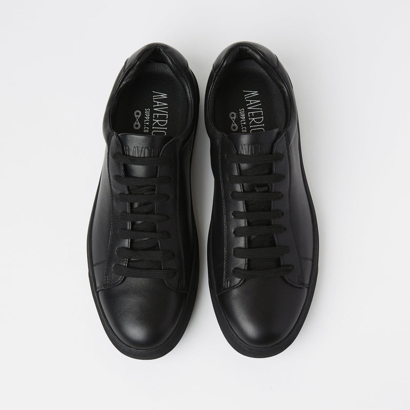 Mens Black Sneakers | Black Leather Sneakers by The Mavericks Mens Suit Warehouse - Melbourne Mens Black Sneakers | Black Leather Sneakers by The Mavericks Mens Suit Warehouse - Melbourne