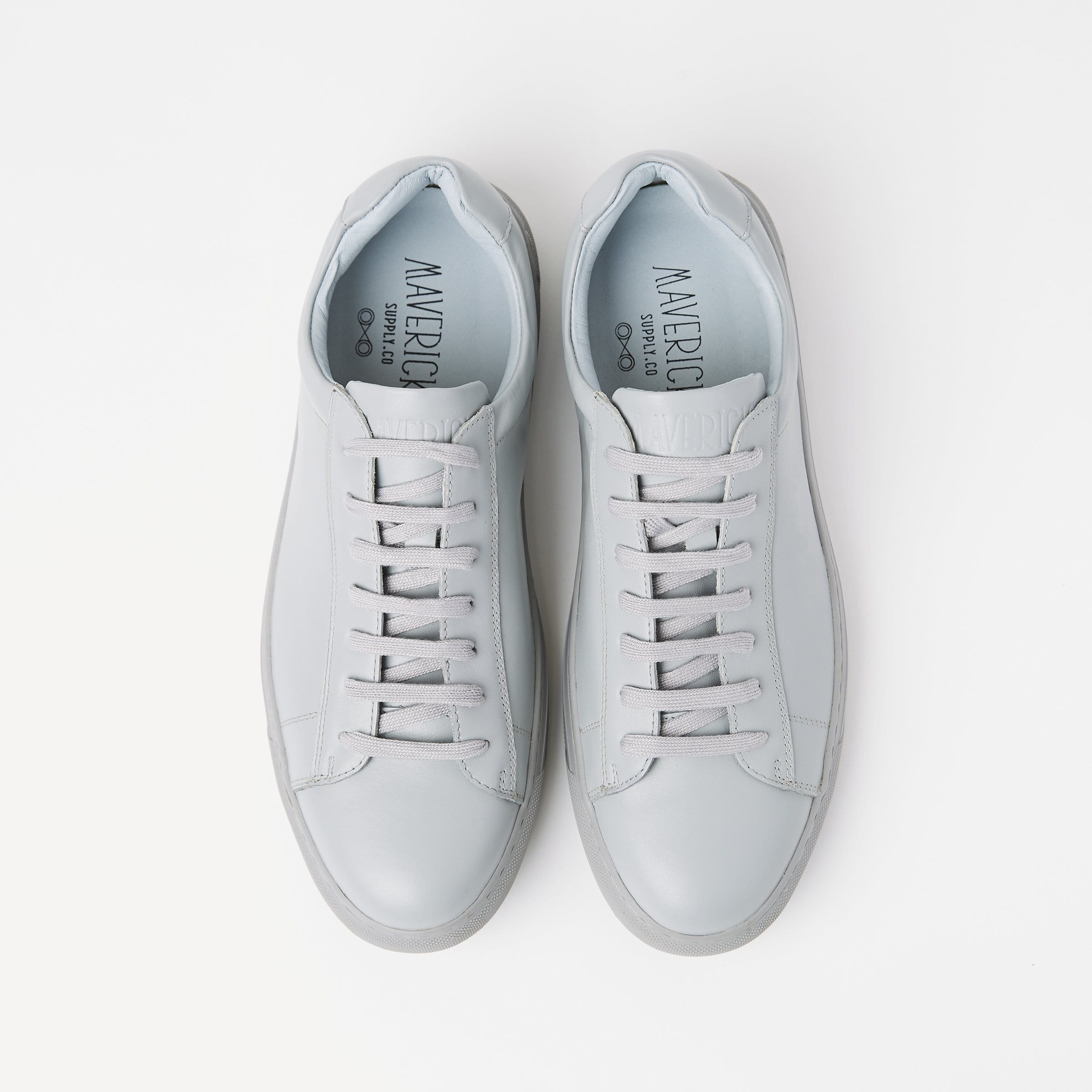 a birdseye view of the mavericks dress sneaker in grey