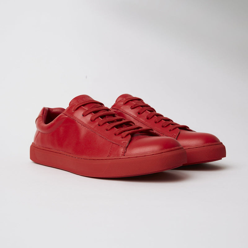 the mavericks cooper mens leather sneaker in red 