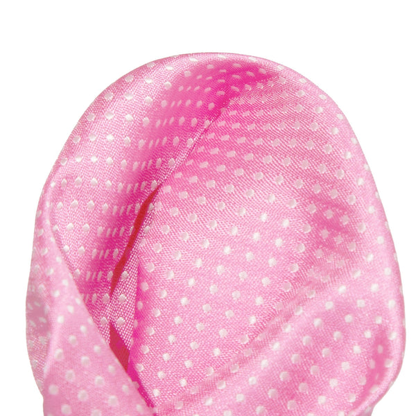 James Adelin Luxury Mini Spot Pocket Square in Pink and White