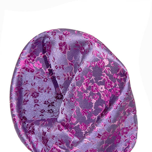 James Adelin Luxury Floral Pocket Square in Purple and Magenta