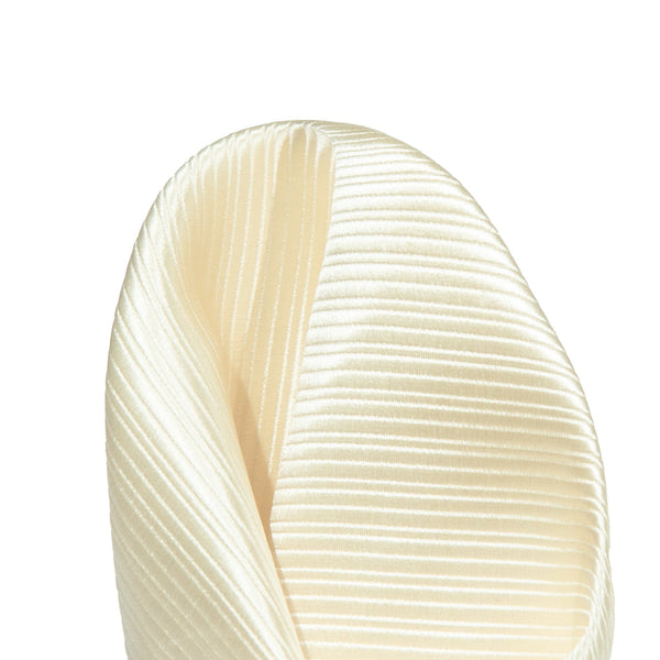 James Adelin Luxury Mini Stripe Pocket Square in Ivory