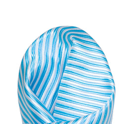 James Adelin Luxury Mini Stripe Pocket Square in Turquoise and White