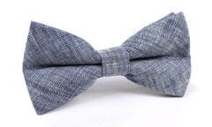 OTAA - navy blue linen chambray bow tie