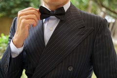 OTAA - paisley midnight black bow tie