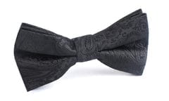 OTAA - paisley midnight black bow tie