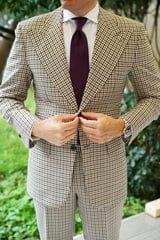 OTAA - purple plum slub linen necktie