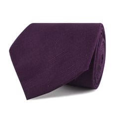 OTAA - purple plum slub linen necktie