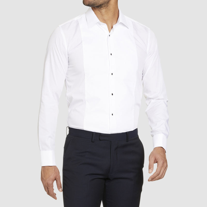 Studio Italia Slim Fit Marcel Dinner Shirt with Regular Collar in White