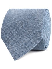 OTAA - smoke blue slub linen tie