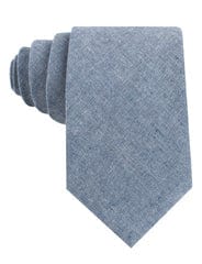 OTAA - smoke blue slub linen tie