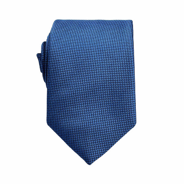 James Adelin Luxury Oxford Weave 7.5cm Tie in Airforce Blue