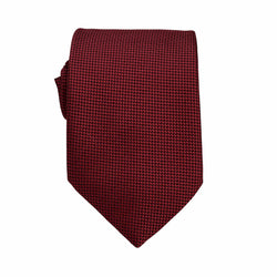 James Adelin Luxury Oxford Weave 7.5cm Tie in Claret