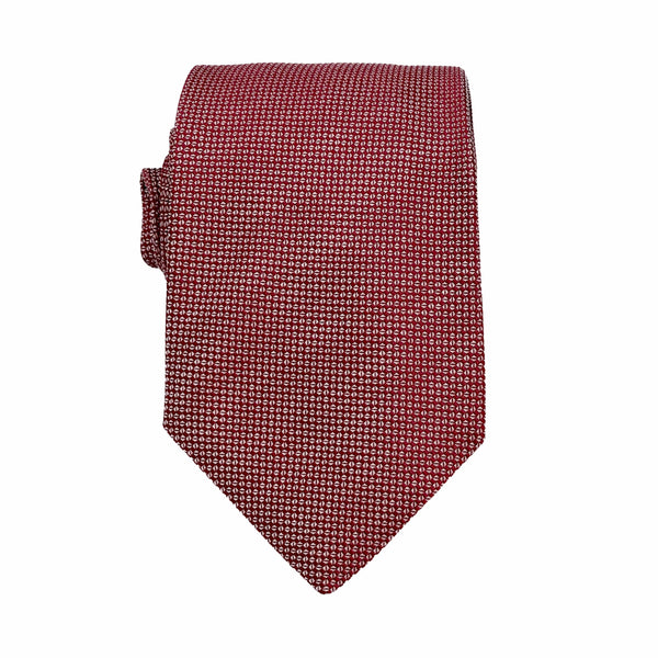 James Adelin Luxury Oxford Weave 7.5cm Tie in Burgundy