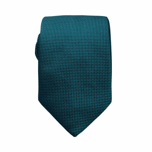 James Adelin Luxury Oxford Weave 7.5cm Tie in Teal