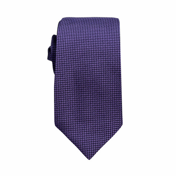 James Adelin Luxury Oxford Weave 6.5cm Tie in Grape