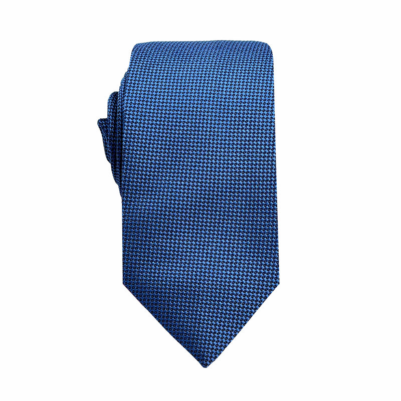 James Adelin Luxury Oxford Weave 6.5cm Tie in Airforce Blue