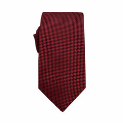 James Adelin Luxury Oxford Weave 6.5cm Tie in Claret