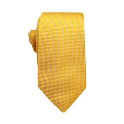 James Adelin Luxury Oxford Weave 6.5cm Tie in Gold