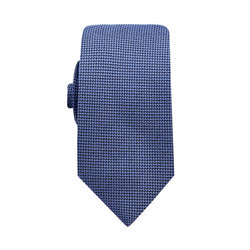 James Adelin Luxury Oxford Weave 6.5cm Tie in Steel Blue