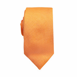 James Adelin Luxury Oxford Weave 6.5cm Tie in Orange
