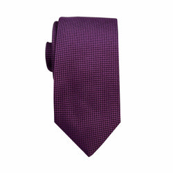 James Adelin Luxury Oxford Weave 6.5cm Tie in Magenta