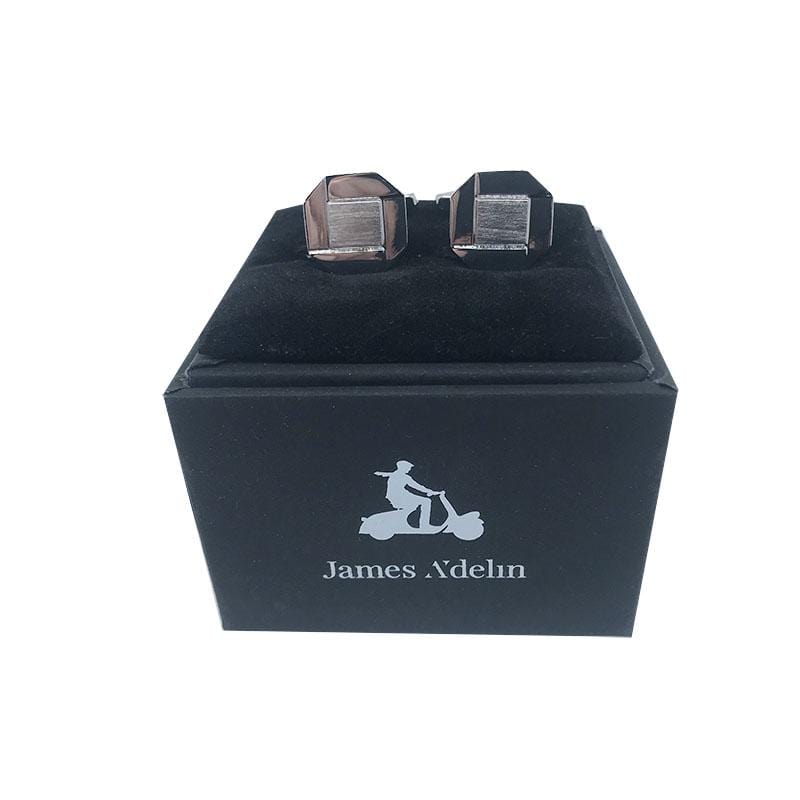 James Adelin Silver Square Octagon Cuff Links