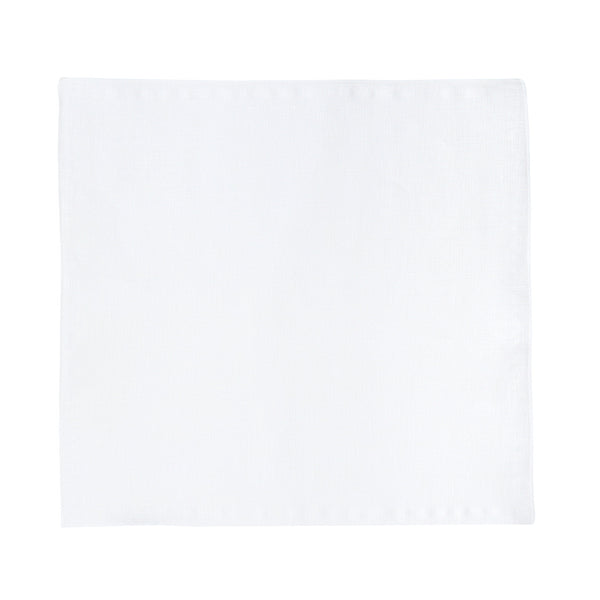 James Adelin Luxury White Pure Linen Weave Pocket Square