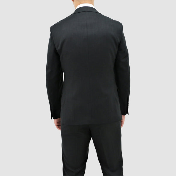 a back view of the daniel hechter classic fit michel suit jacket in black pure wool STDH101-01