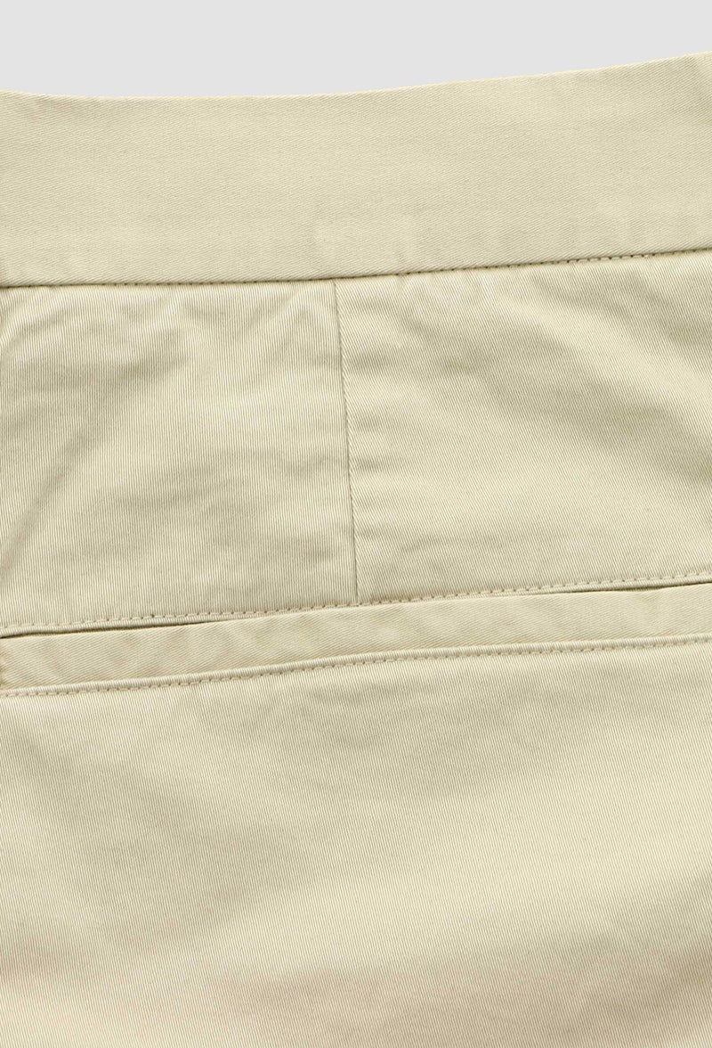 a close up view of the back pocket on the daniel hechter slim fit chino in sand DH490-27