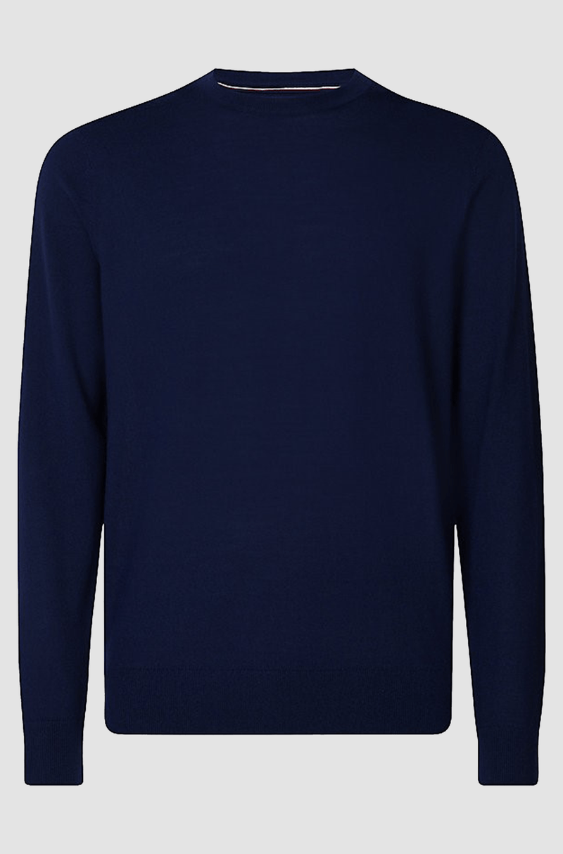 Tommy Hilfiger classic fit luxury wool crew neck jumper in navy TT0TT06521_DW5